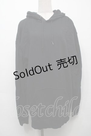 画像: NieR Clothing / プリントフードプルパーカー  黒 S-25-09-10-038-PU-TO-HR-ZI