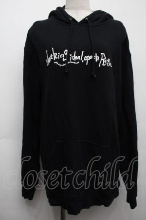 画像: NieR Clothing / プリントフード付きプルオーバー  黒 S-25-09-11-040-PU-TO-HR-ZS