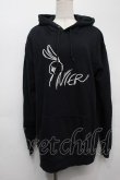 画像1: NieR Clothing / プリントフード付きプルオーバー  黒 S-25-09-11-041-PU-TO-HR-ZI (1)