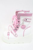 画像2: LOLITAその他 / 厚底ブーツ 40 白ｘピンク S-25-09-11-006-LO-SH-HR-ZS (2)