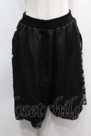 画像: NieR Clothing / レオパードレイヤードパンツ  黒ｘグレー S-25-09-11-055-PU-PA-HR-ZS