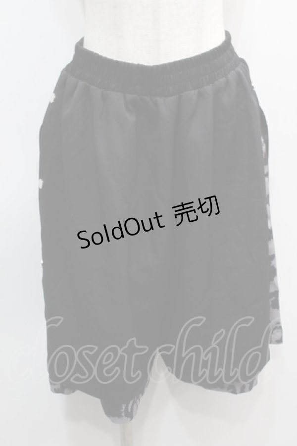 画像1: NieR Clothing / レオパードレイヤードパンツ  黒ｘグレー S-25-09-11-055-PU-PA-HR-ZS (1)