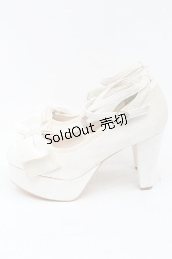 画像2: LIZ LISA / リボンベロアヒールパンプス  オフ S-25-09-11-007-LO-SH-HR-ZS (2)