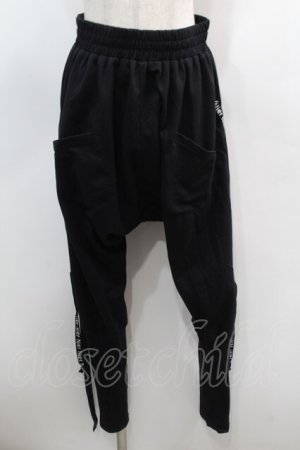 画像: NieR Clothing / レースアップサルエルパンツ  黒 S-25-09-11-057-PU-PA-HR-ZS
