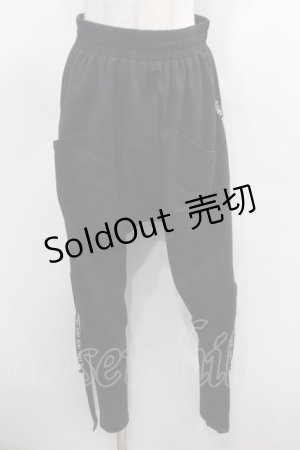 画像: NieR Clothing / レースアップサルエルパンツ  黒 S-25-09-11-057-PU-PA-HR-ZS