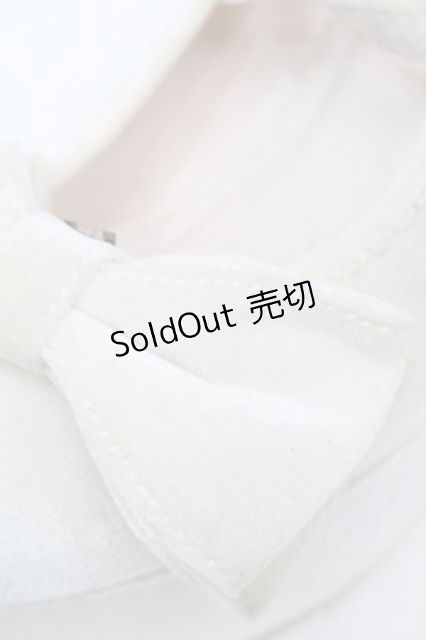 画像4: LIZ LISA / リボンベロアヒールパンプス  オフ S-25-09-11-007-LO-SH-HR-ZS (4)