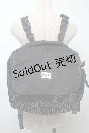 画像: NieR Clothing / ロゴリュック  黒 S-25-09-11-012-PU-BG-HR-ZS