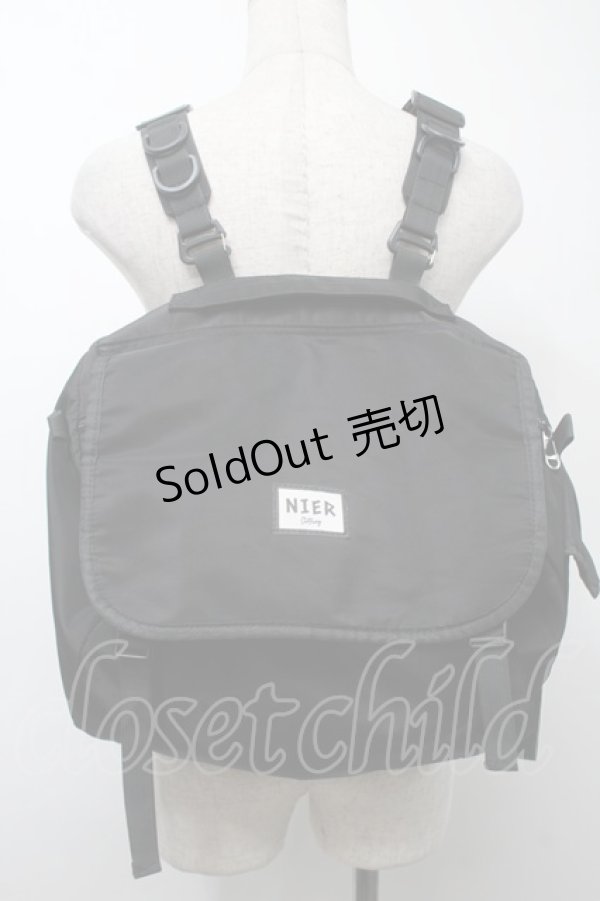 画像1: NieR Clothing / ロゴリュック  黒 S-25-09-11-012-PU-BG-HR-ZS (1)