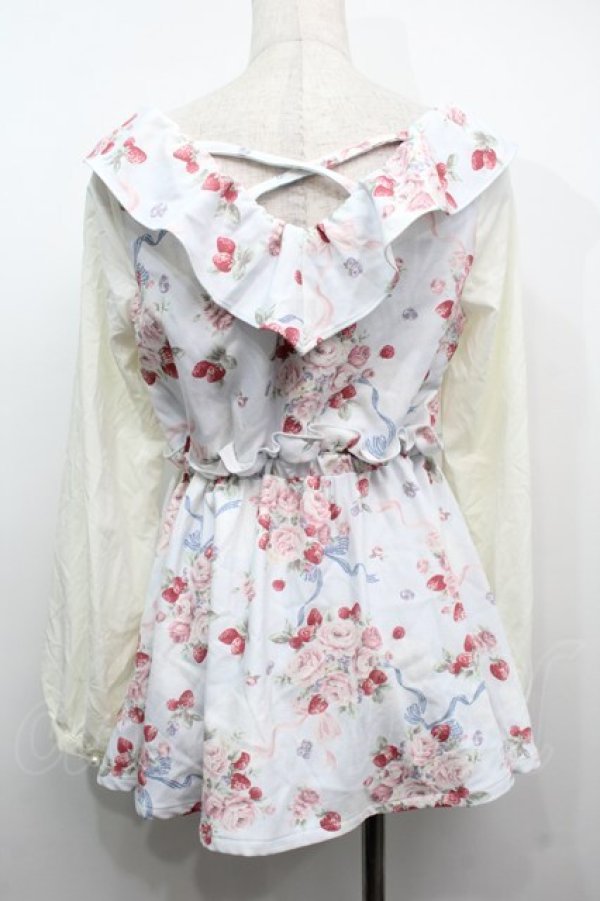 画像2: LIZ LISA / ベリーブーケ柄トップス  サックス S-25-09-11-017-LO-TO-HR-ZS (2)