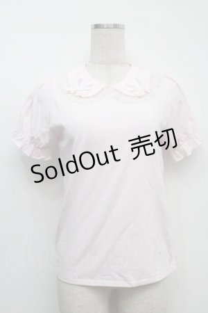 画像: Nile Perch / 三角えりパフカットソー  ピンク S-25-09-11-020-LO-TO-HR-ZT491