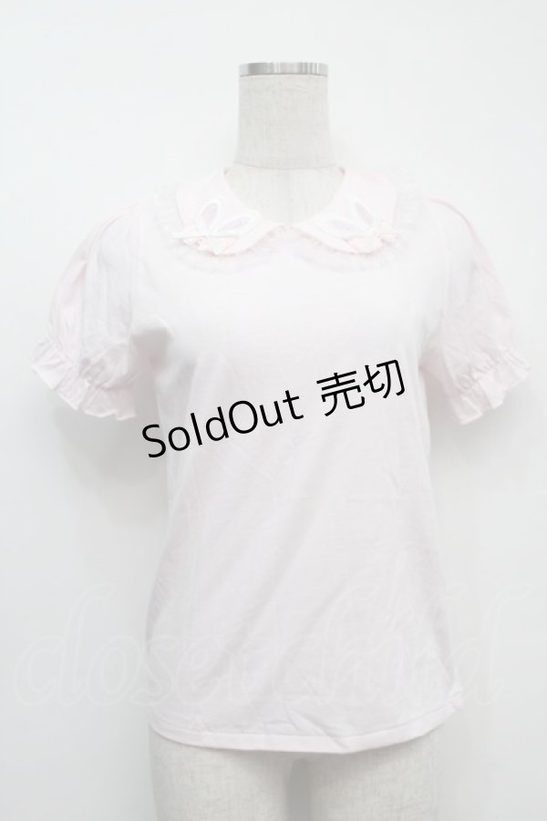 画像1: Nile Perch / 三角えりパフカットソー  ピンク S-25-09-11-020-LO-TO-HR-ZT491 (1)