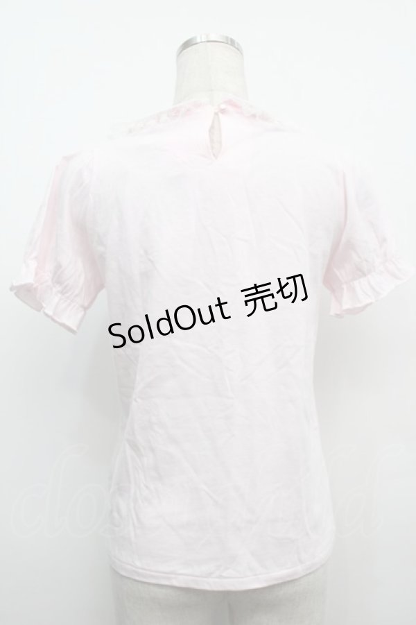 画像2: Nile Perch / 三角えりパフカットソー  ピンク S-25-09-11-020-LO-TO-HR-ZT491 (2)