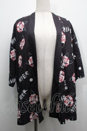 画像: NieR Clothing / 九尾の狐半袖羽織  黒 S-25-09-11-029-PU-TO-HR-ZS