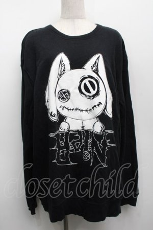 画像: NieR Clothing / プリントスウェットトップス  黒 S-25-09-11-031-PU-TO-HR-ZS
