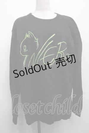 画像: NieR Clothing / プリントスウェットトップス  黒 S-25-09-11-032-PU-TO-HR-ZI
