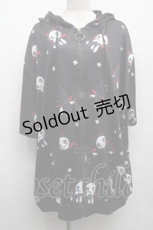 画像: NieR Clothing / 転写パーカー  黒 S-25-09-11-034-PU-TO-HR-ZI