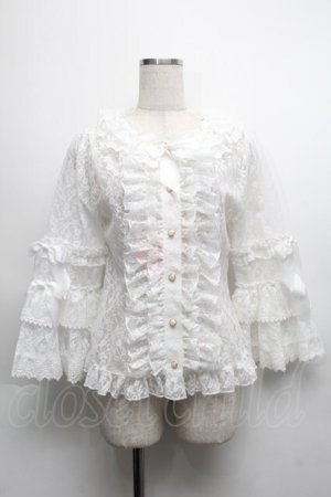 画像: BABY,THE STARS SHINE BRIGHT / Princess Lacy Bouquetブラウス  白 S-25-09-12-038-BA-TO-HR-ZS