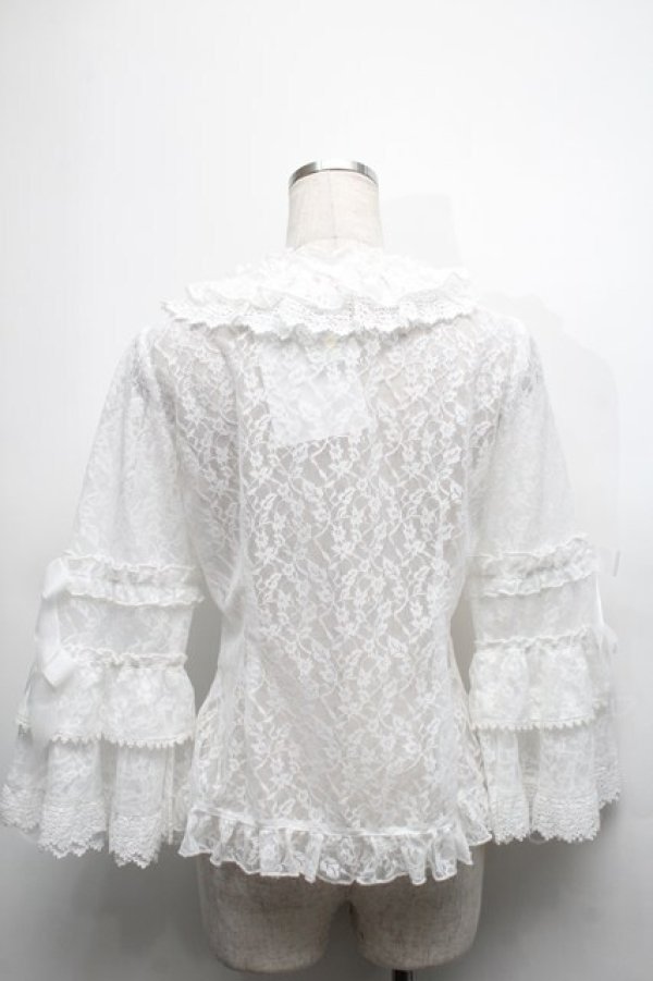 画像2: BABY,THE STARS SHINE BRIGHT / Princess Lacy Bouquetブラウス  白 S-25-09-12-038-BA-TO-HR-ZS (2)