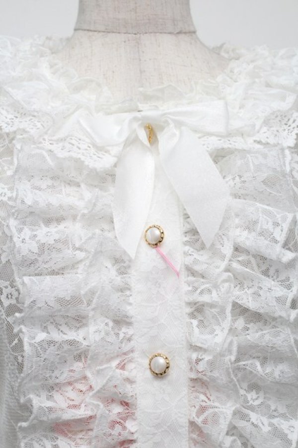 画像3: BABY,THE STARS SHINE BRIGHT / Princess Lacy Bouquetブラウス  白 S-25-09-12-038-BA-TO-HR-ZS (3)