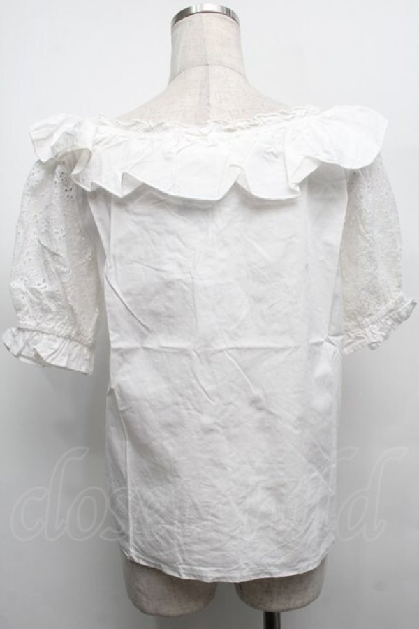 画像2: LIZ LISA / 襟付コットンブラウス  白 S-25-09-12-040-LO-TO-HR-ZT352 (2)