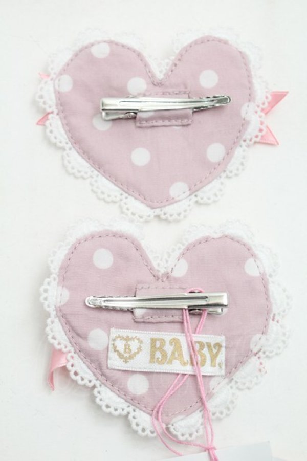画像2: BABY,THE STARS SHINE BRIGHT / Milky sodaなmy lovely heroineドットクリップ  ピンク S-25-09-12-006-BA-AC-HR-ZS (2)