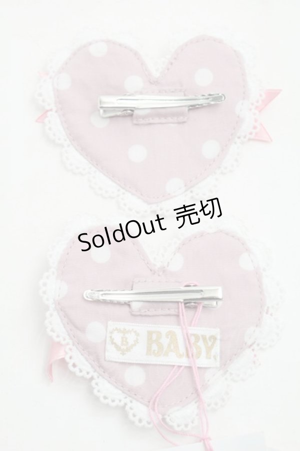 画像2: BABY,THE STARS SHINE BRIGHT / Milky sodaなmy lovely heroineドットクリップ  ピンク S-25-09-12-006-BA-AC-HR-ZS (2)