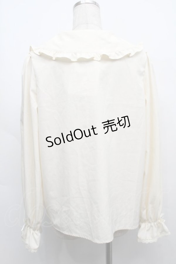 画像2: m petit by misako / AM マルエリフリルブラウス  キナリ S-25-09-12-046-LO-BL-HR-ZS (2)