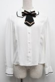 画像1: Innocent World White / リボンタイ付きブラウス  白 S-25-09-12-048-IW-BL-AS-ZS (1)