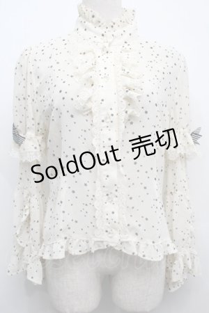 画像: BABY,THE STARS SHINE BRIGHT / りんちゃんの黒猫ブラウス  オフｘ黒 S-25-09-12-050-BA-BL-AS-ZS