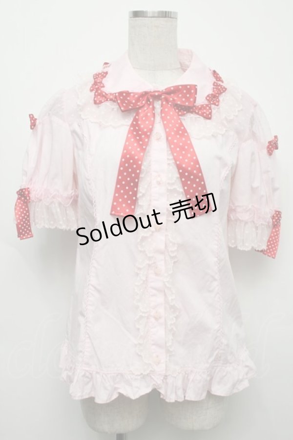 画像1: Angelic Pretty / Dreamy Dolce Ribbonブラウス  ピンク S-25-09-12-051-AP-BL-SZ-ZS (1)