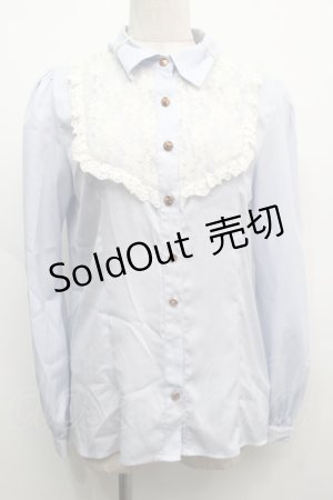 画像: Ank Rouge / レースデザインブラウス  サックス S-25-09-12-053-CA-BL-AS-ZS