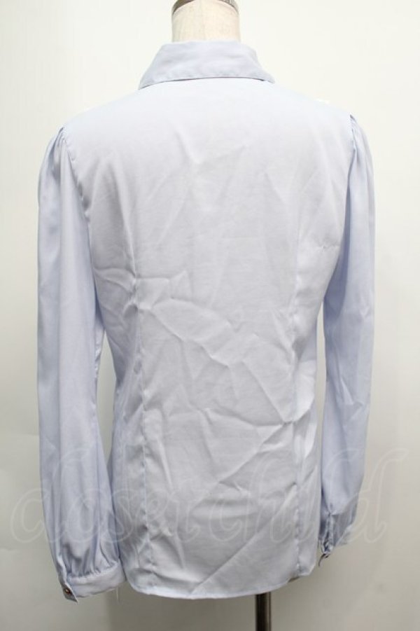 画像2: Ank Rouge / レースデザインブラウス  サックス S-25-09-12-053-CA-BL-AS-ZS (2)