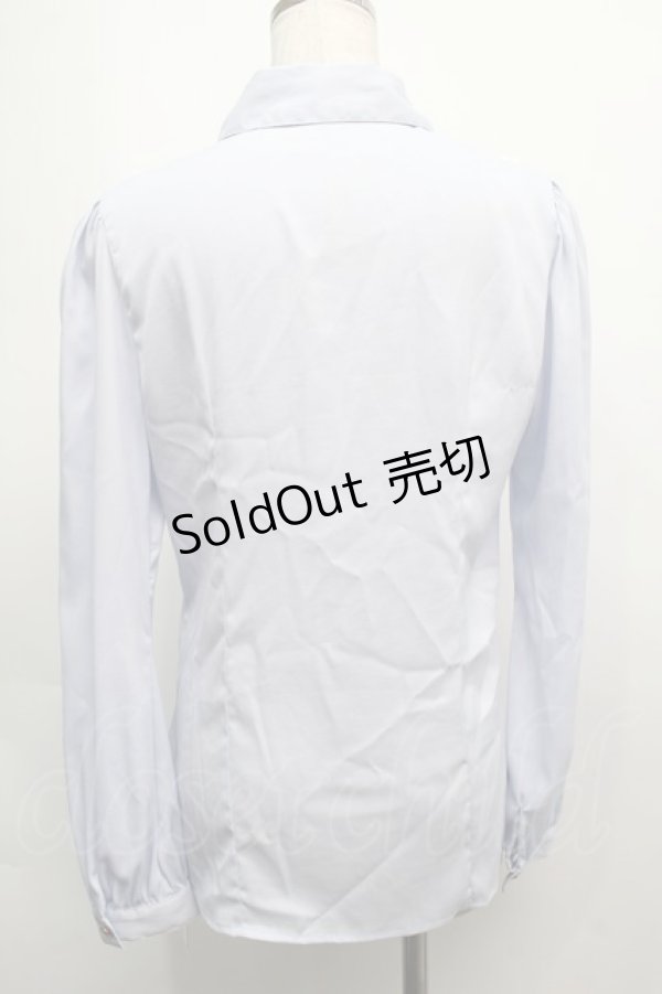 画像2: Ank Rouge / レースデザインブラウス  サックス S-25-09-12-053-CA-BL-AS-ZS (2)