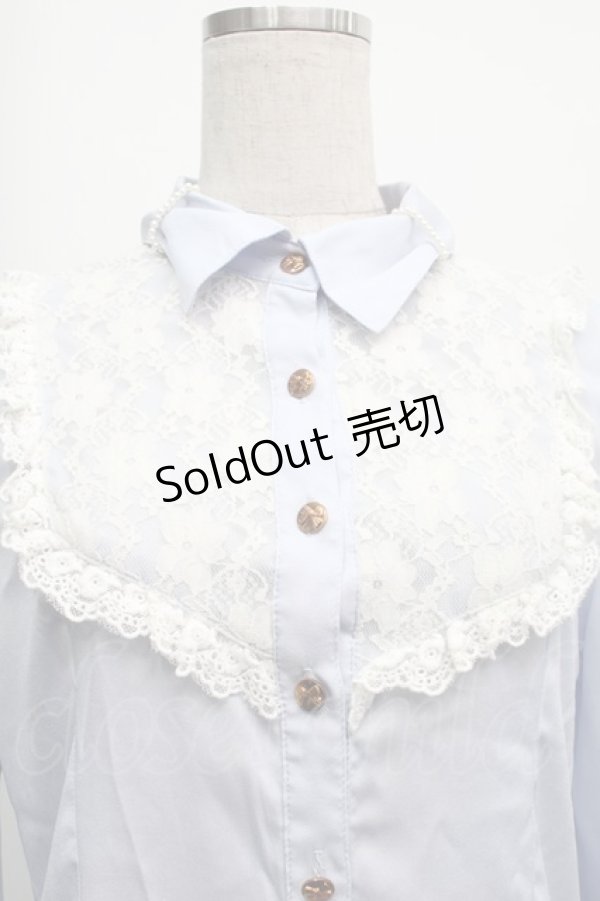 画像3: Ank Rouge / レースデザインブラウス  サックス S-25-09-12-053-CA-BL-AS-ZS (3)