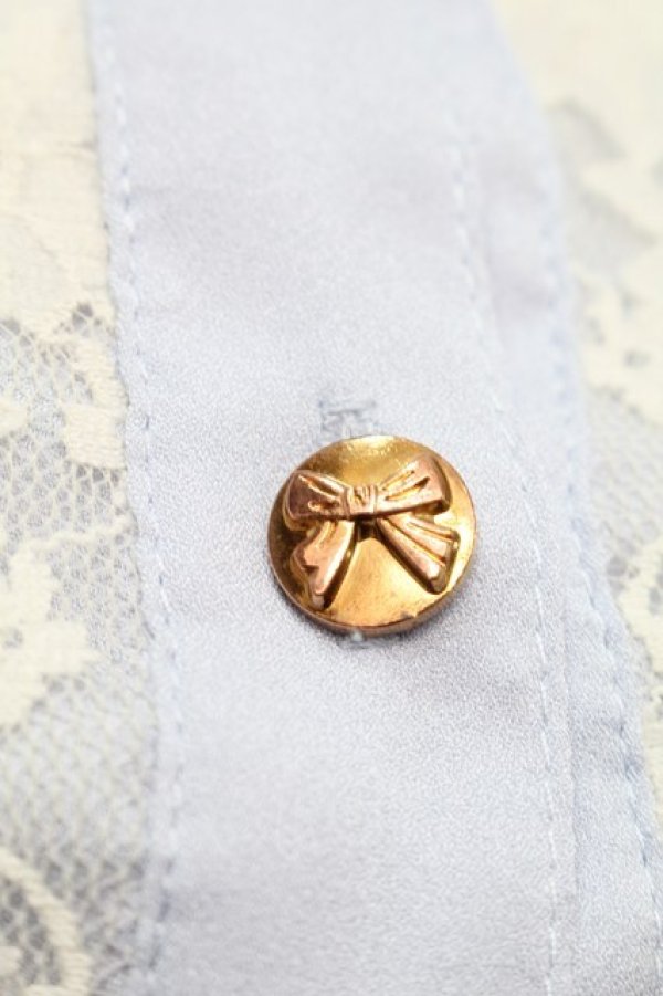 画像4: Ank Rouge / レースデザインブラウス  サックス S-25-09-12-053-CA-BL-AS-ZS (4)