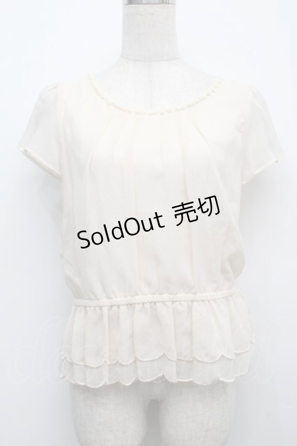 画像1: LOLITAその他(お買取対象外) /  ドットシフォントップス  オフ S-25-09-12-059-LO-TO-HR-ZT352 (1)