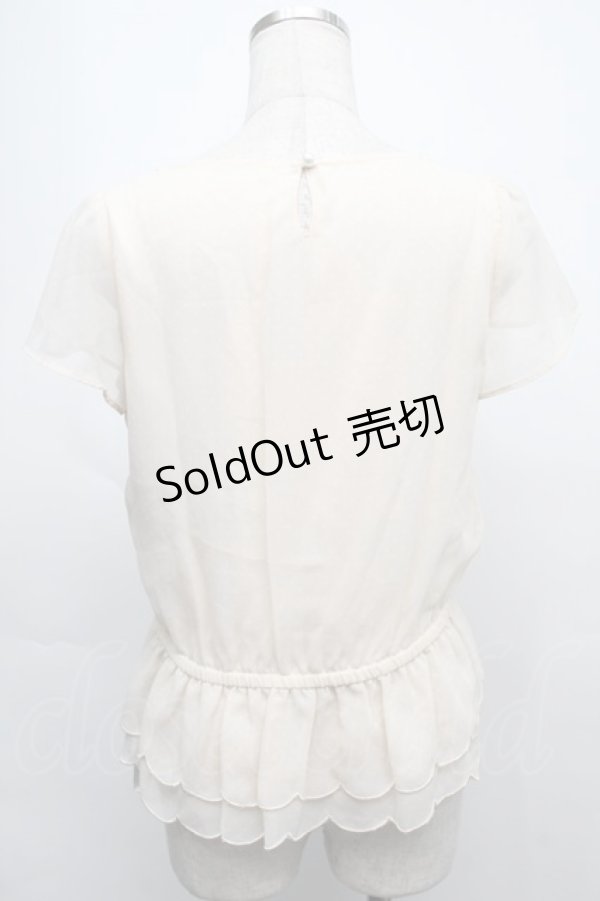 画像2: LOLITAその他(お買取対象外) /  ドットシフォントップス  オフ S-25-09-12-059-LO-TO-HR-ZT352 (2)