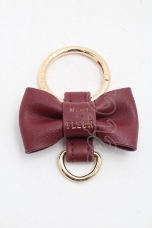 画像: Maison de FLEUR / リボンキーリング  ワイン S-25-09-12-018-LO-BG-HR-ZS
