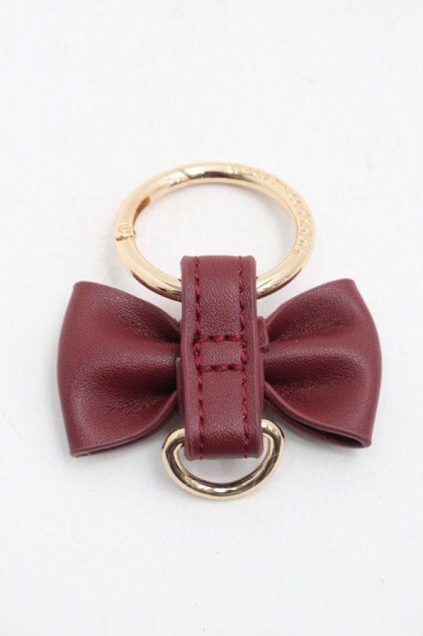 画像2: Maison de FLEUR / リボンキーリング  ワイン S-25-09-12-018-LO-BG-HR-ZS (2)