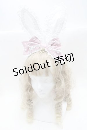 画像: BABY,THE STARS SHINE BRIGHT / Milky Dot うさみみカチューシャ  白ｘピンク S-25-09-12-021-BA-AC-AS-ZS