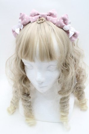 画像: BABY,THE STARS SHINE BRIGHT / Dotツイルの3つ3つリボンカチューシャ  ピンク S-25-09-12-022-BA-AC-AS-ZS