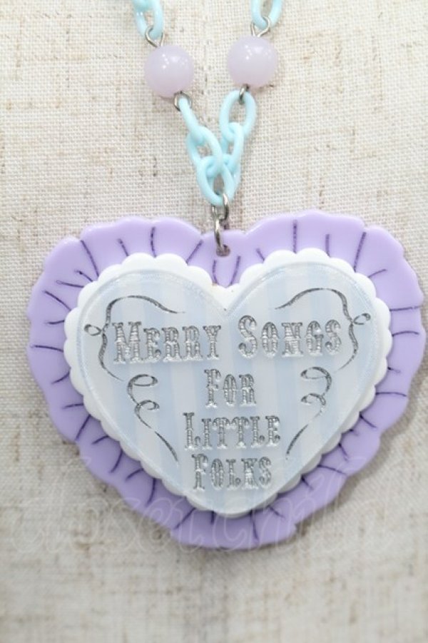 画像2: Angelic Pretty / MELODY TOYSハートネックレス（2020年）  ラベンダー S-25-09-12-032-AP-AC-AS-ZS (2)