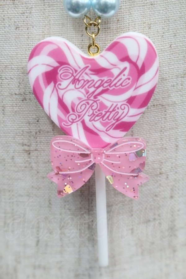 画像2: Angelic Pretty / POP Heartロリポップネックレス  ピンク S-25-09-12-035-AP-AC-HR-ZS (2)