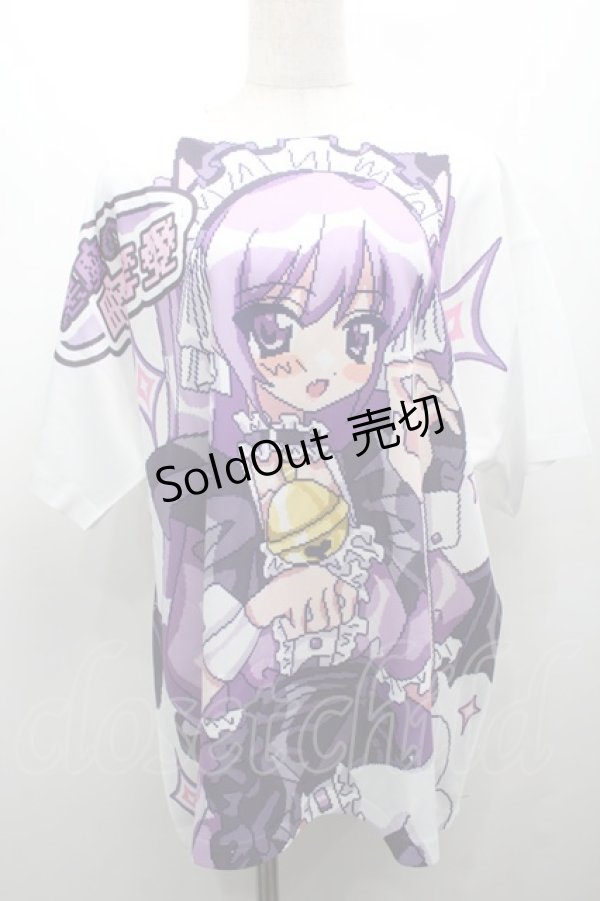 画像1: LOLITA / 女の子プリントTシャツ  白ｘ紫 S-25-09-13-001-LO-TO-HR-ZS (1)