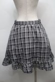 画像2: NieR Clothing / 刺繍ギンガムチェックスカート  グレー S-25-09-13-051-PU-SK-HR-ZS (2)