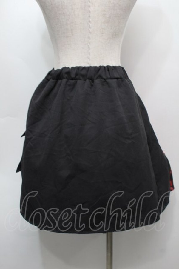 画像2: NieR Clothing / ZIP切替スカート  黒ｘ赤 S-25-09-13-053-PU-SK-HR-ZS (2)