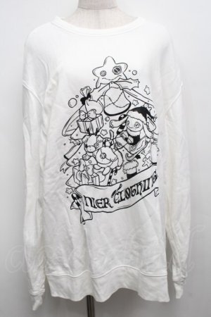 画像: NieR Clothing / プリントスウェットトップス  白 S-25-09-13-007-PU-TO-HR-ZS