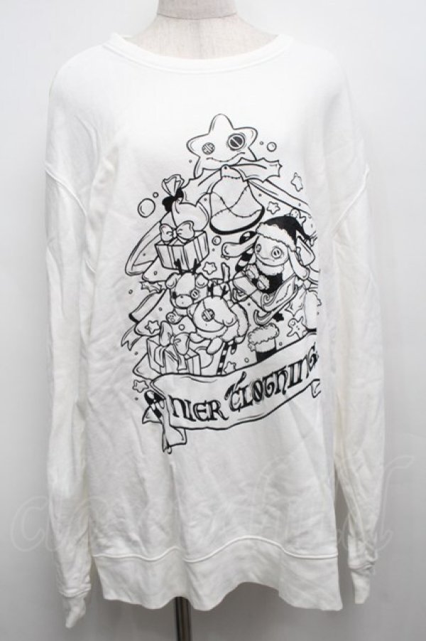 画像1: NieR Clothing / プリントスウェットトップス  白 S-25-09-13-007-PU-TO-HR-ZI (1)