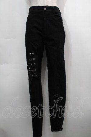 画像: NieR Clothing / スキニーパンツ  黒 S-25-09-13-059-PU-PA-HR-ZS