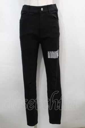 画像: NieR Clothing / スキニーパンツ  黒 S-25-09-13-060-PU-PA-HR-ZS